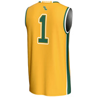 #1 William & Mary Tribe Lightweight Basketball Jersey - Gold