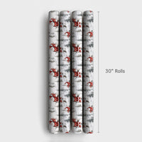 Snowy Mountain Santa Gift Wrap, Hiking Santa Wrapping Paper, Hiker Santa Christmas Paper, Trekking Present Wrap, Adventure Holiday Gift Wrap