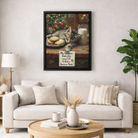 Adorable Cat Wish Quote Canvas Print, Sleeping Kitten Christmas Canvas Art, Holiday Cat Lover Canvas Decor, Pet Digital Download Present