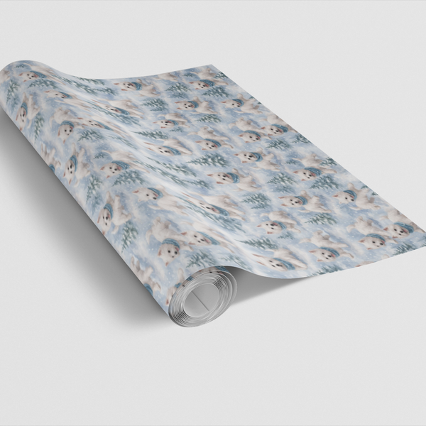 Winter Wonderland Terrier Gift Wrap, Westie Christmas Wrapping Paper, Adorable Dog Breed Wrapping Paper, Holiday Pet Lover Gi