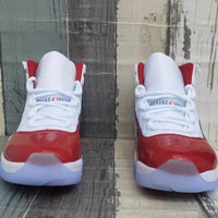 Sneakers, White Red Colorway, Lace Up Design, Casual Gift for Sneaker Fans