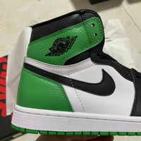 Retro High Top Sneakers, White Black Green Colorway, Lace Up Design, Casual Gift for Sneaker Fans