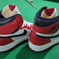 Retro Sneakers, Red White Black Colorway, Lace Up Design, Casual Gift for Sneaker Fans
