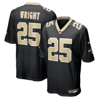 New Orleans Saints Rejzohn Wright Black Team Game Jersey