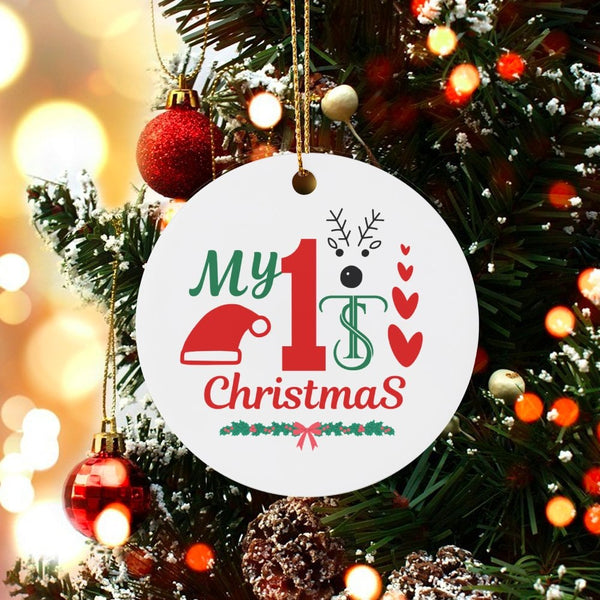 Personalized Veterinary Christmas Ornament, My 1st Christmas Ornament, Ceramic Vet Tech Holiday Keepsake, New Pet Owner Tree 