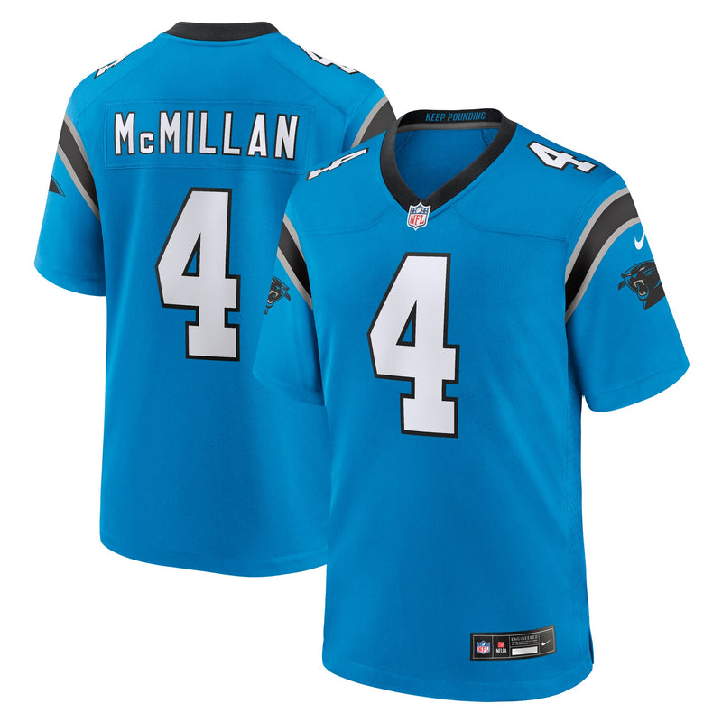 Carolina Panthers Tetairoa McMillan Blue Alternate Game Jersey