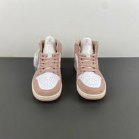 Mid Top Sneakers, White Pink Colorway, Lace Up Design, Casual Gift for Sneaker Fans