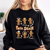 Nurse Christmas Sweatshirt, Gingerbread Pain Scale Sweatshirt, Medical Holiday Pain Scale Crewneck, Humorous Hospital RN Sweatshirt, Nurse Present