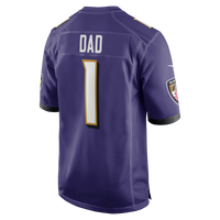 Baltimore Ravens Number 1 Dad Purple Game Jersey