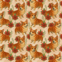 Christmas Corgi Dog Gift Wrap, Cardigan Welsh Corgi Wrapping Paper, Comfy Fireside Holiday Paper Roll, Corgi Dog Lover Xmas Wrapping Paper