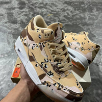 High Top Sneakers, Beige Black Colorway, Camouflage Pattern, Lace Up Design, Casual Gift for Sneaker Fans