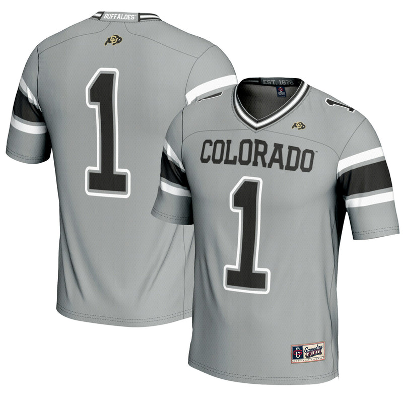 #1 Colorado Buffaloes Endzone Football Jersey - Gray