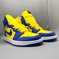 Sneakers, Blue Yellow Colorway, Lace Up Design, Casual Gift for Sneaker Fans