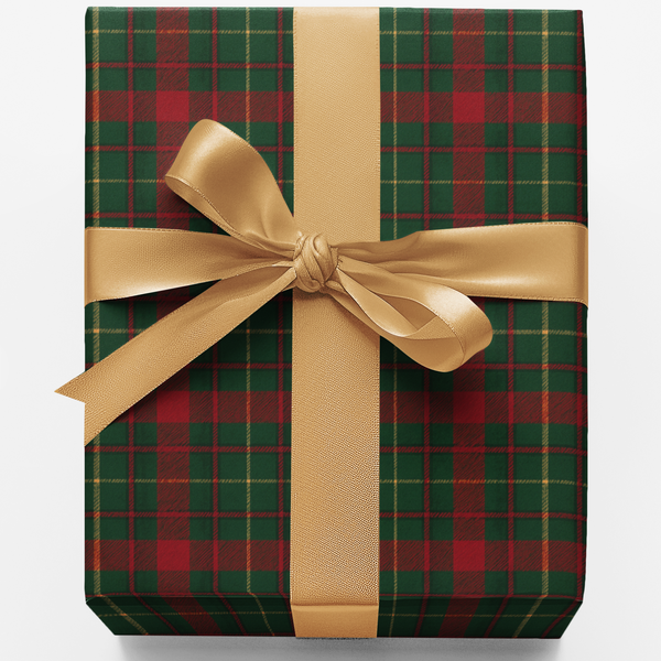 Red and Green Plaid Gift Wrap, Tartan Christmas Wrapping Paper, Traditional Holiday Wrapping Paper, Festive Plaid Gift Wrap R