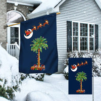 Santa Sleigh Palmetto Tree Yard Flag, South Carolina Christmas Garden Flag, Double Sided SC Holiday Lawn Flag, Winter Yard Decor
