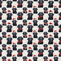 Santa Paws Dog Gift Wrap, Black Labrador Christmas Wrapping Paper, Black Lab Holiday Wrapping Paper, Festive Dog Lover Gift Wrapping Paper
