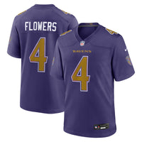 Baltimore Ravens Zay Flowers Purple Alternate Game Jersey