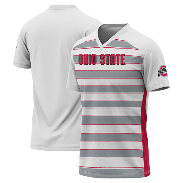 #1 Ohio State Buckeyes Lightweight Soccer Fashion Jersey - White