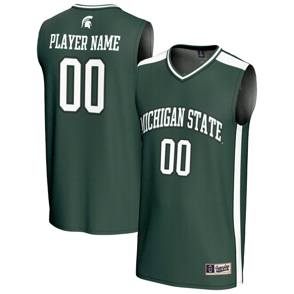 Michigan State Spartans NIL Pick-A-Player Lightweight Basketball Fashion Jersey - Green