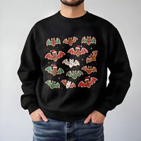 Spooky Christmas Sweatshirt, Gingerbread Bat Sweatshirt, Goth Gingerbread Bat Sweater, Creepy Adorable Holiday Crewneck, Alternative Xmas Present