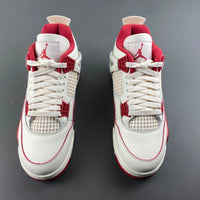 Low Top Sneakers, Off White Red Colorway, Valentine Design, Lace Up Design, Casual Gift for Sneaker Fans
