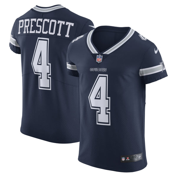 Dallas Cowboys Dak Prescott Navy Elite Player Team Jersey