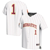#1 Arizona State Sun Devils Lightweight Baseball Jersey - White
