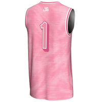 #1 LSU Tigers Lightweight Basketball Fashion Jersey - Pink