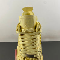 Retro Mid Top Sneakers, Yellow Colorway, Lace Up Design, Casual Gift for Sneaker Fans