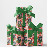 Festive Dog Holiday Gift Wrap, Great Dane Christmas Wrapping Paper, Gentle Giant Wrapping Paper, Dog Lover Gift Wrap, Holiday Paper Roll