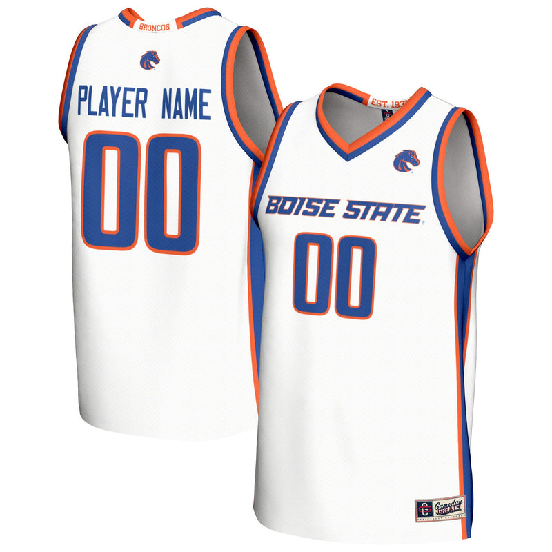 Boise State Broncos NIL Pick-A-Player Lightweight Basketball Fashion Jersey - White
