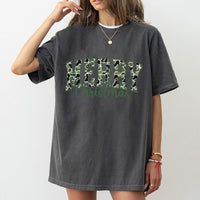 Camo Christmas Shirt, Camo Merry Christmas T-Shirt, Woodland Camo Holiday Tee, Hunting Christmas Graphic Shirt, Outdoor Hunter Present Tee