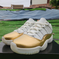 Low Top Sneakers, White Gold Colorway, Lace Up Design, Casual Gift for Sneaker Fans