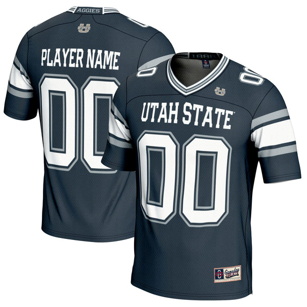 Utah State Aggies NIL Pick-A-Player Football Jersey - Navy