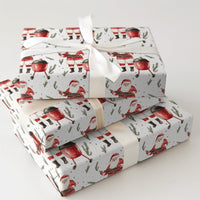 Humorous Grilling Santa Wrapping Paper, BBQ Santa Ribs Wrapping Paper, Red Kettle Grill Christmas Wrapping Paper, Holiday BBQ Gift Wrap Roll