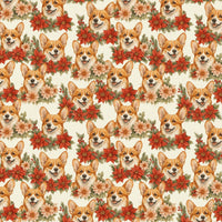 Festive Dog Gift Wrap, Pembroke Welsh Corgi Christmas Wrapping Paper, Adorable Puppy Holiday Wrapping Paper, Dog Lover Gift Wrap Paper Roll