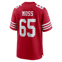 San Francisco 49ers Drew Moss Scarlet Team Game Jersey