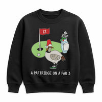 Humorous Christmas Golf Crewneck, A Partridge on a Par 3 Sweatshirt, Holiday Golfer Sweatshirt, Xmas Sports Sweater, Golf Lover Present Sweatshirt