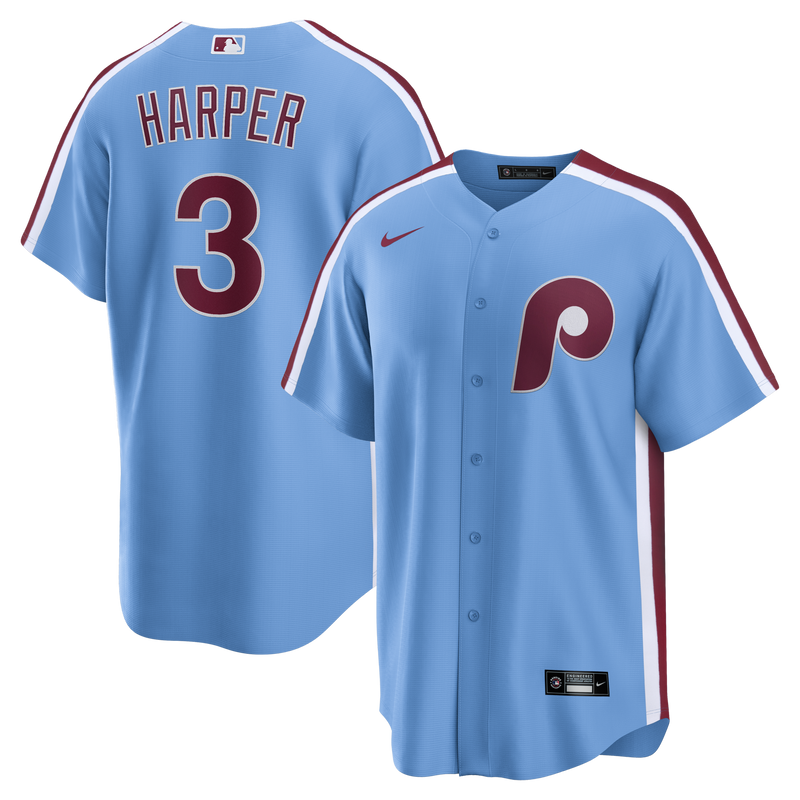 Philadelphia Phillies Bryce Harper Light Blue Alternate Replica Jersey