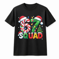 Candy Cane Tree Holiday Shirt, 67 Squad Christmas T-Shirt, Matching Family Christmas Tee, Festive Group Graphic T-Shirt, Xmas Fan Present