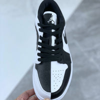 Low Top Sneakers, White Black Colorway, Lace Up Design, Casual Gift for Sneaker Fans