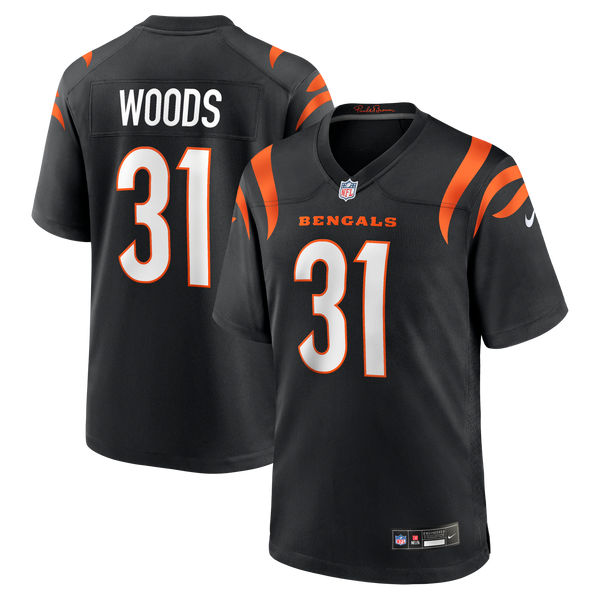 Cincinnati Bengals Ickey Woods Black Retired Player Game Jersey