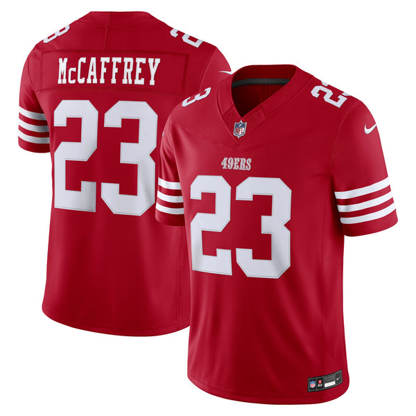 San Francisco 49ers Christian McCaffrey Scarlet Team Stitched Limited Jersey