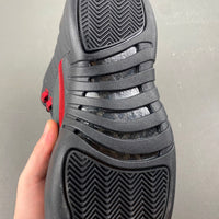 Low Top Sneakers, Black Red Colorway, Lace Up Design, Casual Gift for Sneaker Fans