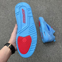 Low Top Basketball Shoes, Lake Blue Colorway, Lace Up Design, Casual Gift for Shoe Lovers