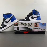 High Top Sneakers, White Black Blue Colorway, Lace Up Design, Casual Gift for Sneaker Fans