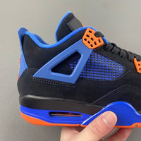 Retro Low Top Sneakers, Blue Black Orange Colorway, Lace Up Design, Casual Gift for Sneaker Fans