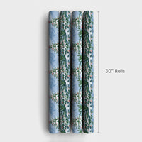 Snowy Tree Sports Gift Wrap, Baseball Christmas Tree Wrapping Paper, Tropical Holiday Wrapping Paper, Baseball Ornament Wrapping Paper Roll