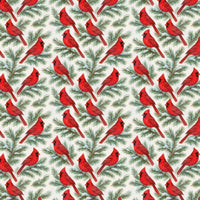 Red Bird Pine Tree Gift Wrap, Winter Cardinal Wrapping Paper, Christmas Cardinal Wrapping Paper, Nature Lover Holiday Gift Wrapping Paper