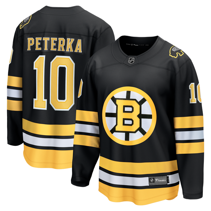 Boston Bruins JJ Peterka Black Home Breakaway Jersey